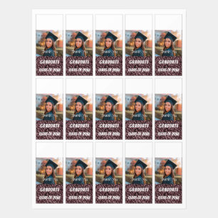 Gold Rose Gold Pebbles with One Graduate Photo Her Hershey's Miniatures