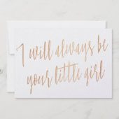 Gold Rose "I will always be your little girl" (Front)