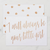 Gold Rose "I will always be your little girl" (Front/Back)