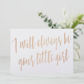 Gold Rose "I will always be your little girl" (Standing Front)