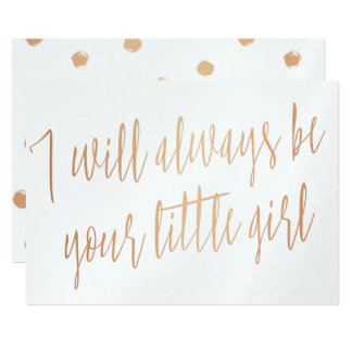 Gold Rose "I will always be your little girl" Card