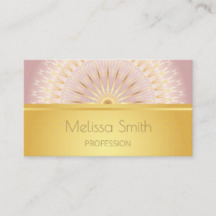 Gold Rose Mandala Pattern Business Card