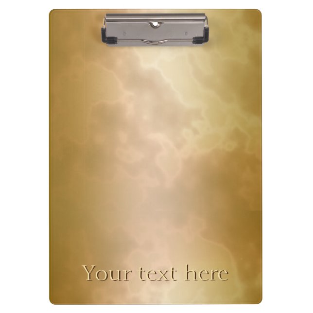 Gold Rose Marble Personalized Clip Board (Front)