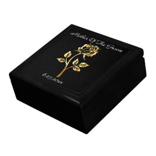 Gold Rose Mother Of The Groom Memento Box