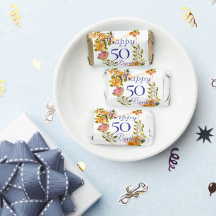 Gold Rose Ribbon 50th Birthday  Hershey's Miniatures