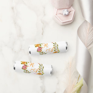 Gold Rose Ribbon Monogram Breath Savers® Mints