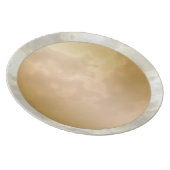 Gold Rose Silver Marbled Melamine Plate (Right Side)