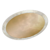 Gold Rose Silver Marbled Melamine Plate (Left Side)