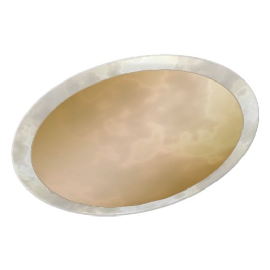 Gold Rose Silver Marbled Melamine Plate (Left Side)