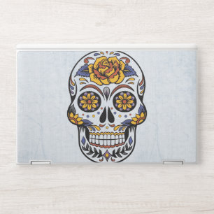 Gold Rose Sugar Skull HP Laptop Skin