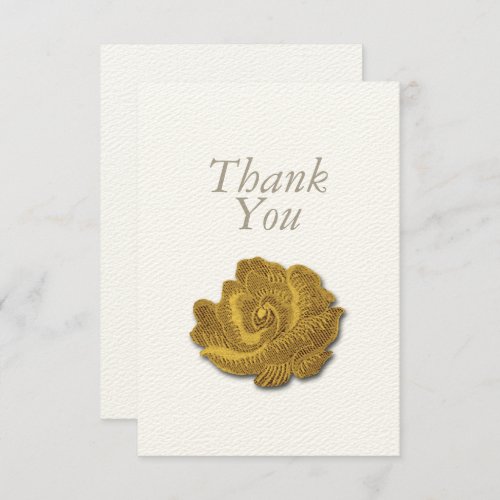 Gold Rose Tapestry Sympathy Thank You Card