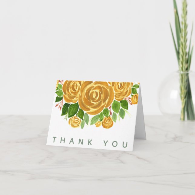 Gold Rose Thank You (Front)