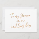 Gold Rose To my Groom (Front)