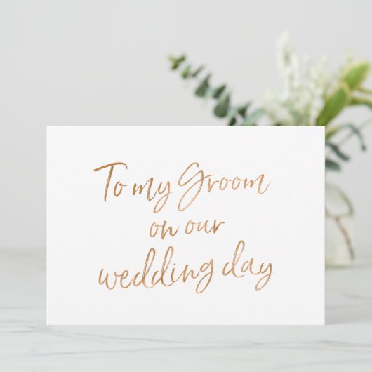 Gold Rose To my Groom (Standing Front)