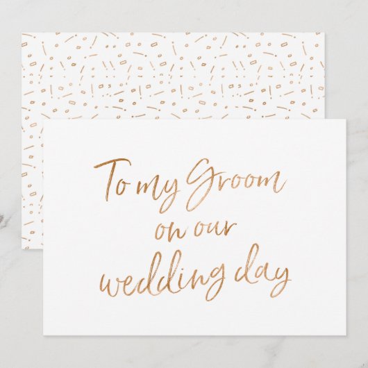 Gold Rose To my Groom (Front/Back)