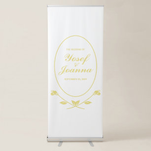 Gold Rose Wedding Banner