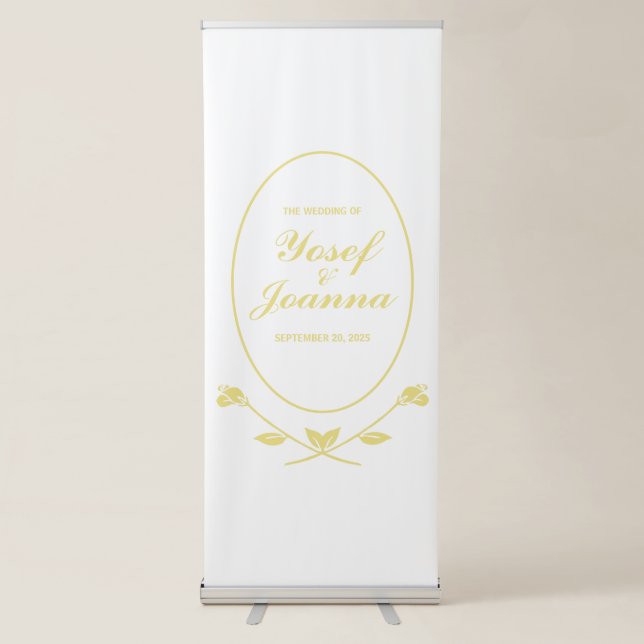 Gold Rose Wedding Banner (Front)