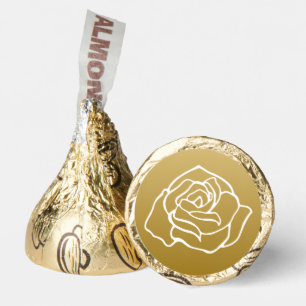 Gold Rose Wedding Hersheys Kisses Favors Gift