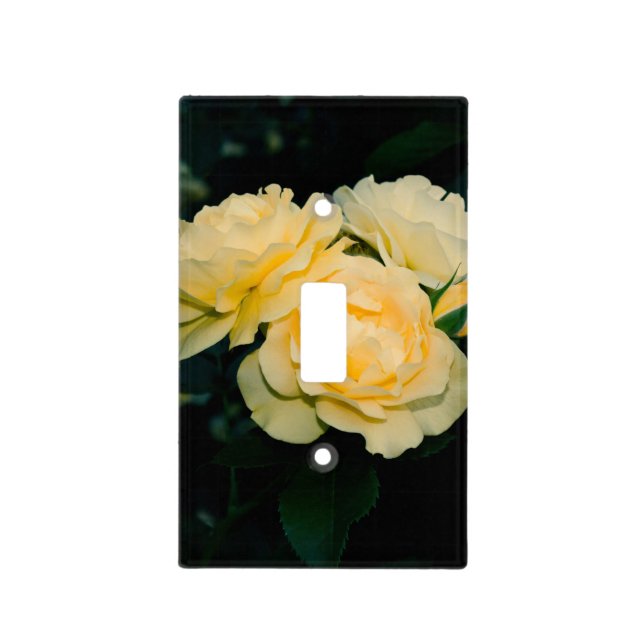 Gold Roses Light Switch Cover (Front)