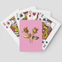 Gold Roses Playing Cards