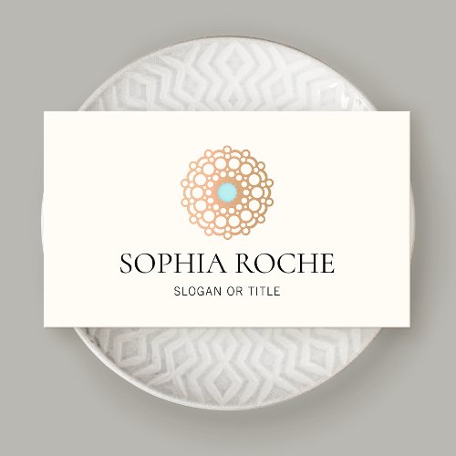  Gold Rosette Mandala  Business Card