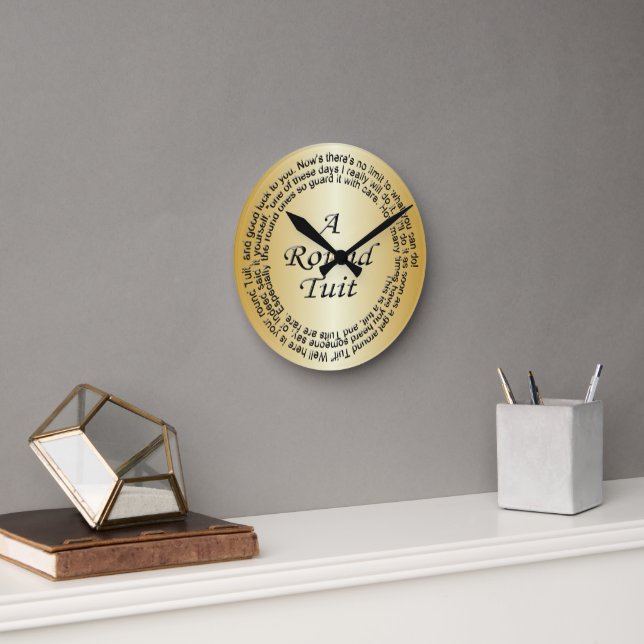 Gold Round Tuit Clock (Office)