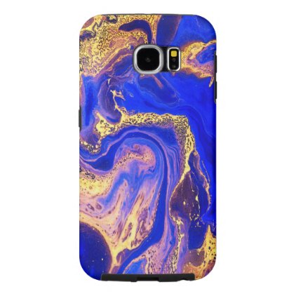 gold, royal blue,marble,natural,swirl,stone,modern samsung galaxy s6 case