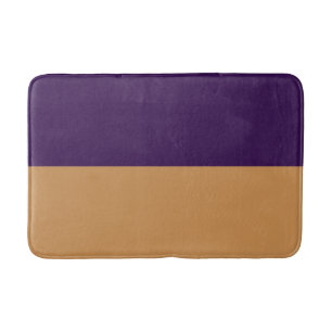 Gold & Royal Purple Stripe Bath Mat