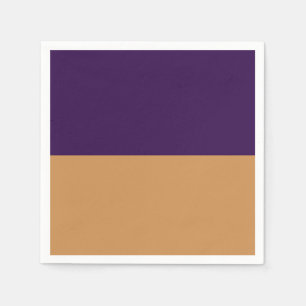 Gold & Royal Purple Stripe Birthday Party Napkins