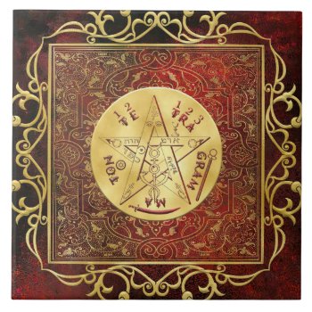 Gold Royal Tetragrammaton Ceremonial Altar Tile by Cosmic_Crow_Designs at Zazzle