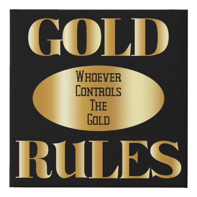 Gold Rules Golden Rule Wall Art (Front)