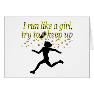 GOLD RUN LIKE A CHAMPION TRACK AND FIELD DESIGN CARDS