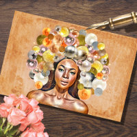 Gold Rush Black Girl Decoupage Tissue Paper