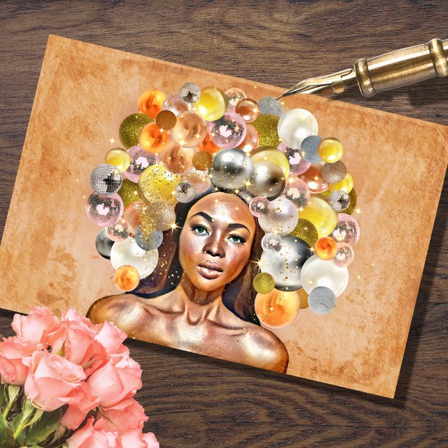 Gold Rush Black Girl Decoupage Tissue Paper (Creator Uploaded)