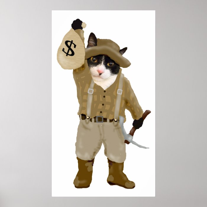 Gold Rush Cat Posters
