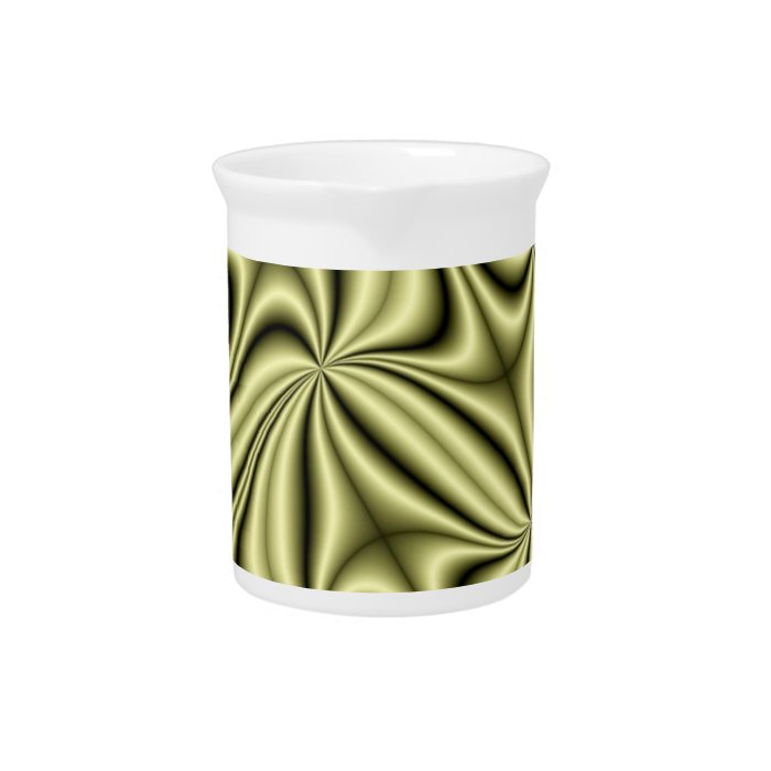 Gold Rush Hologram Fractal Beverage Pitcher