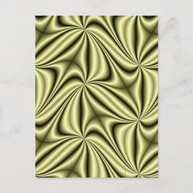 Gold Rush Hologram Fractal Postcard (Front)