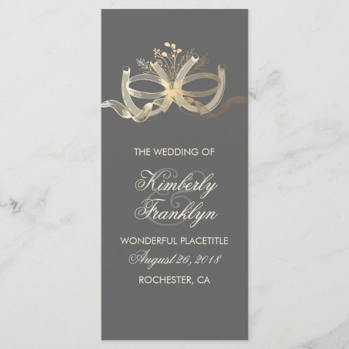 Gold Rustic Country Horseshoes Wedding Program