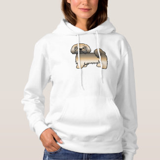 Gold Sable Lhasa Apso Cute Cartoon Dog Hoodie