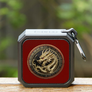 Gold Sacred Eastern Dragon Medallion Bluetooth Speaker