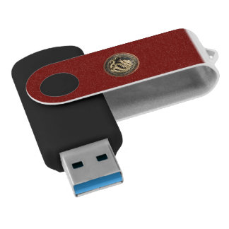Gold Sacred Eastern Dragon Medallion Flash Drive