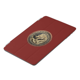 Gold Sacred Eastern Dragon Medallion iPad Mini Cover