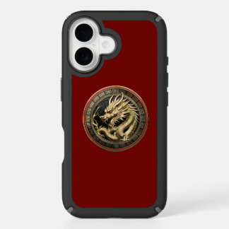 Gold Sacred Eastern Dragon Medallion iPhone 16 Case