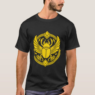 Gold Sacred Scarab Egyptian Symbol Art T-Shirt