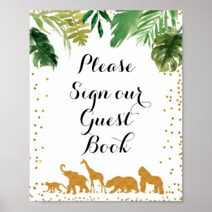 Gold safari Animal Please Sign our Guest Book.