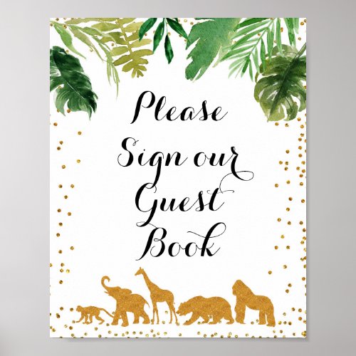 Gold safari Animal Please Sign our Guest Book