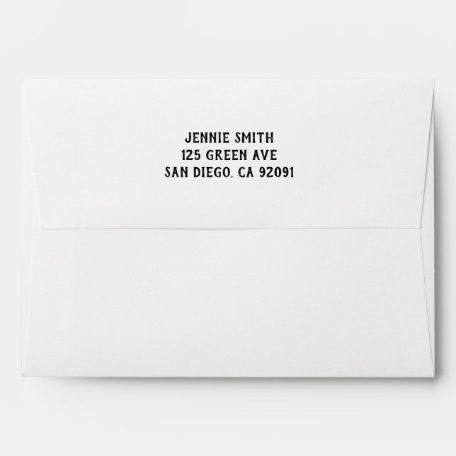 Gold Safari Pattern Envelope (Back (Top Flap))