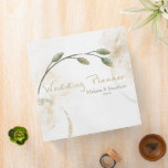 Gold Sage Green Floral Wedding Planner 3 Ring Binder<br><div class="desc">An elegant collection of floral in sage,  green and gold hues.  Personalize with your event details easily and quickly,  simply press the customize it button. Coordinating back. Matching items to complete your event collection are available in our Zazzle store!</div>