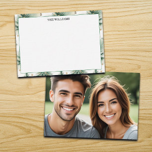 Gold Sage Pine Trees Photo Note Card