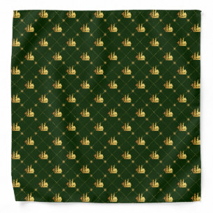 Gold Sail Ship Bandana